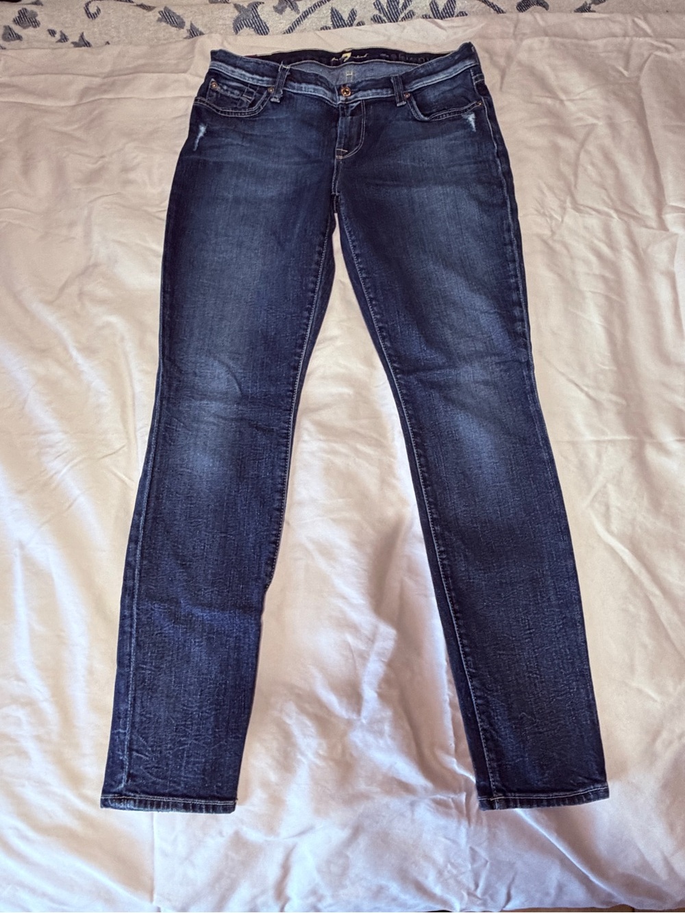 7 For All Mankind Dark Indigo Skinny Jeans